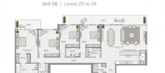 4 Schlafzimmer Wohnung in Jumeirah Beach Residence, UAE, Nr. 87 11