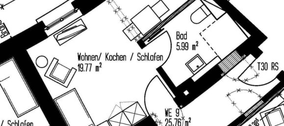 Квартира с 1 спальней в Лейпциг, Германия № 35688 9