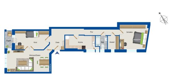 3غرفة شقة في Tempelhof, Germany رقم 105085 12