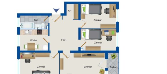 3 rooms Apartment in Falkenhagener Feld, Germany No. 62589 4