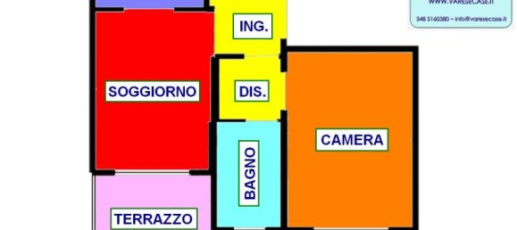 2-Zimmer Wohnung in Gemonio, Italy, Nr. 60227 17