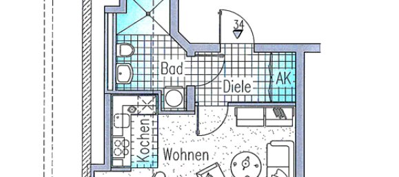 Студия в Ландсберг ам Лех, Германия № 71423 24