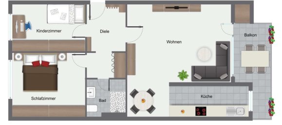 2 Schlafzimmer Wohnung in Dortmund, Germany, Nr. 40742 11
