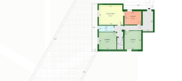 3 rooms Apartment in Rome, Italy No. 31430 2