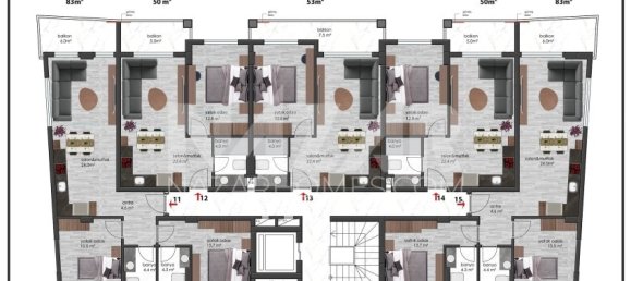 شقة 1+1 في Alanya, Turkey رقم 14422 24