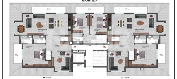 شقة 1+1 في Alanya, Turkey رقم 14422 26