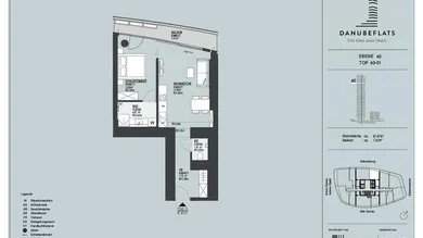 Квартира с 2 комнатами в Вена, Австрия № 170282