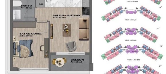 Apartamento de 1+1 en Antalya, Turkey No. 15967 12