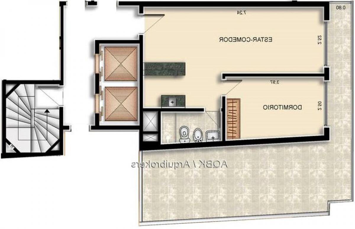 Studio in Montevideo, Uruguay No. 3295