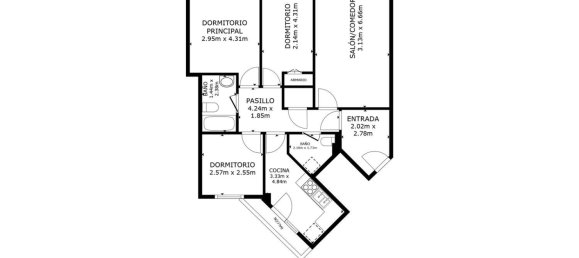 3 غرف نوم شقة في Salamanca, Spain رقم 97969 41