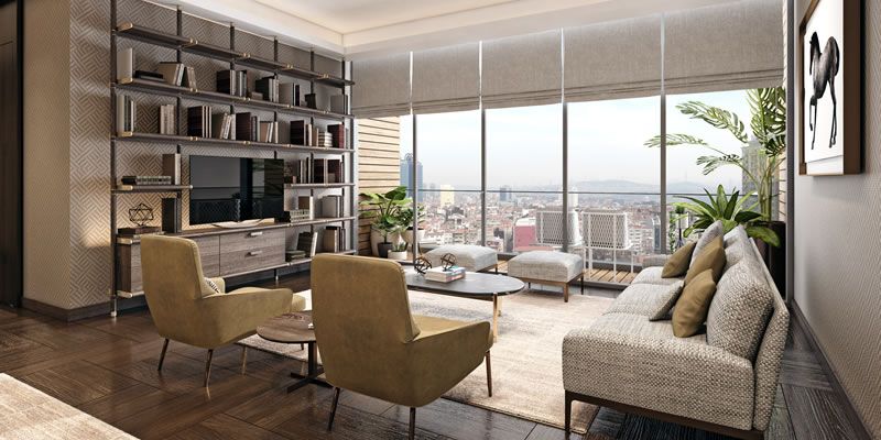 شقة 1+1 في Bomonti Residence by Rotana, Sisli, Turkey رقم 34574