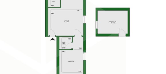 2 rooms Apartment in Bologna, Italy No. 29293 2