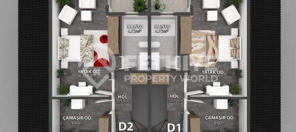 Villa de 3+1 en Fethiye, Turkey No. 22909 8