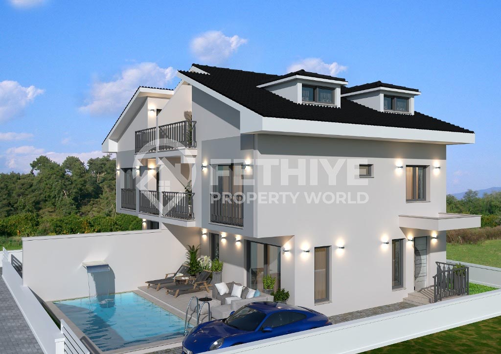 Villa de 3+1 en Fethiye, Turkey No. 22909
