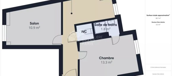 1 غرف نوم شقة في Vitry-sur-Seine, France رقم 292979 11