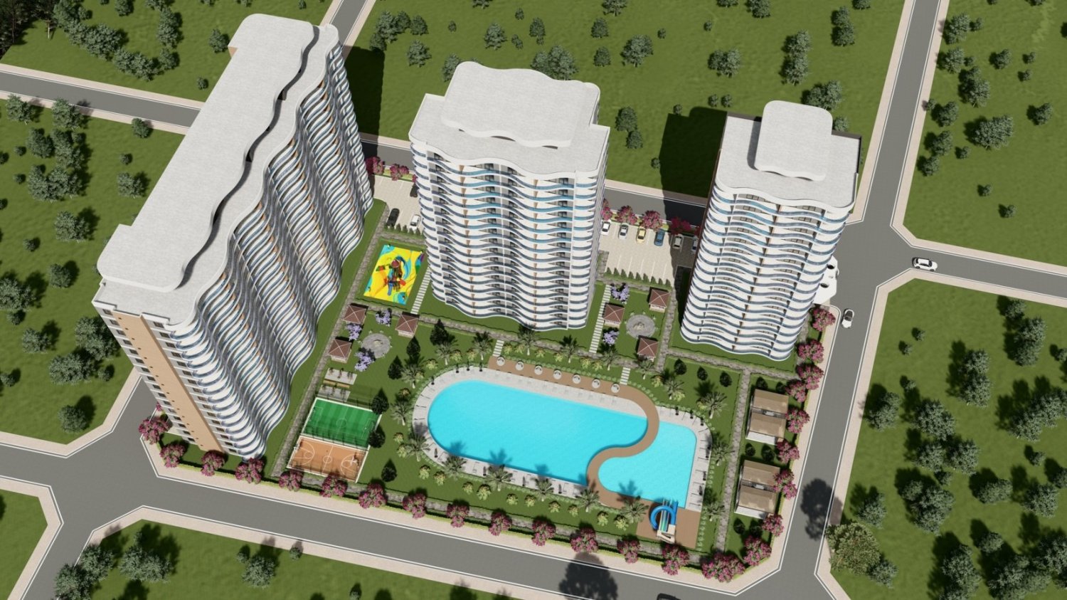 Apartamento 1+1 em Mersin, Turkey N.º 30814