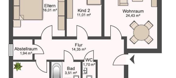 Квартира с 3 спальнями в Штайнфурт, Германия № 33601 11