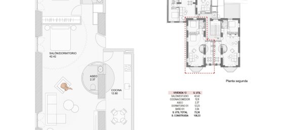 Apartamento de 2 dormitorios en Málaga, Spain No. 180868 11