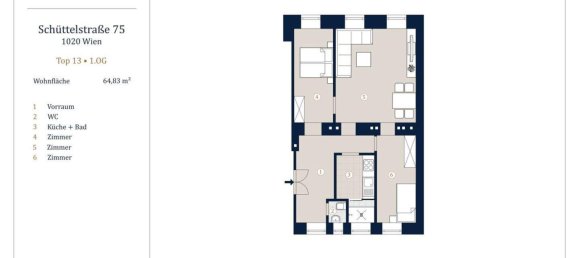 Apartamento de 3 divisões em Leopoldstadt, Austria N.º 192249 12