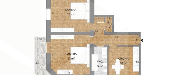 Apartamento de 3 divisões em Ciampino, Italy N.º 20037 2