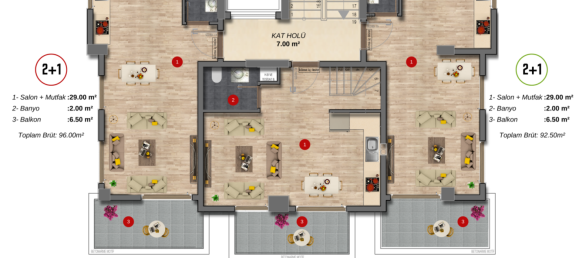 Penthouse 2+1 à Gazipasa, Turkey No. 22810 3