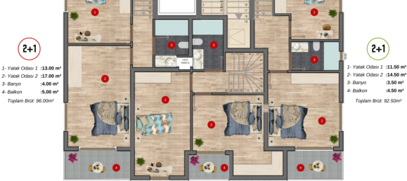 Penthouse 2+1 à Gazipasa, Turkey No. 22810 4