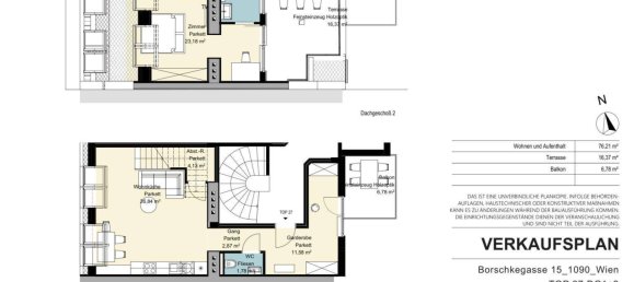 2 rooms Duplex in Alsergrund, Austria No. 184984 3