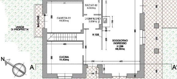 Apartamento de 2 divisões em Besnate, Italy N.º 187561 38