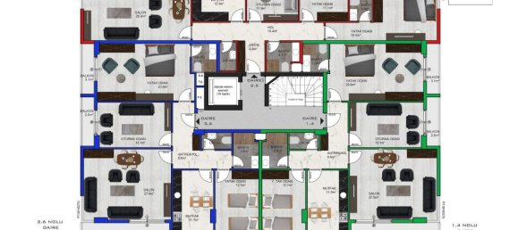 Квартира с 3 комнатами в Оба, Турция № 10163 17