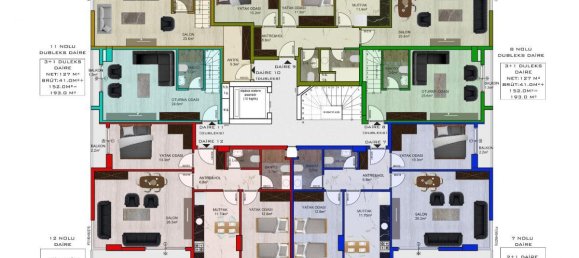 Квартира с 3 комнатами в Оба, Турция № 10163 19