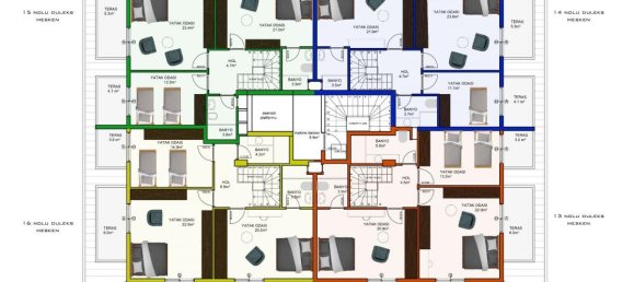 Квартира с 3 комнатами в Оба, Турция № 10163 23