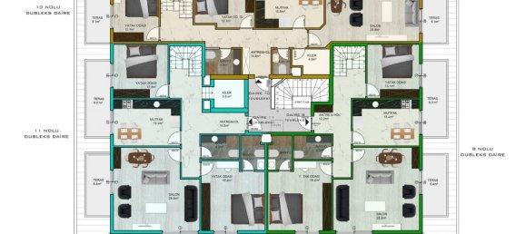 Квартира с 3 комнатами в Оба, Турция № 10163 22