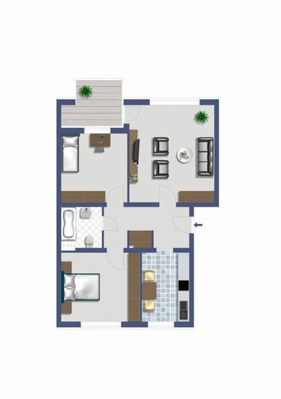 3 rooms Apartment in Dusseldorf, Germany No. 114720