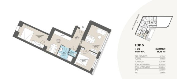 3 rooms Apartment in Penzing, Austria No. 2856 10