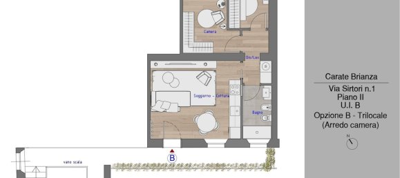 3غرفة شقة في Carate Brianza, Italy رقم 78394 12