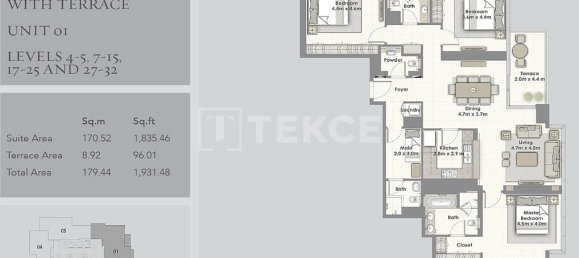 2 Schlafzimmer Wohnung in Dubai, UAE, Nr. 111410 24