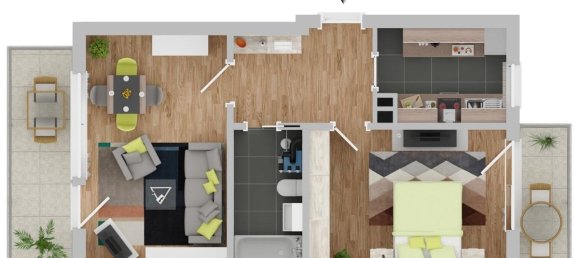 2-salle Appartement à Ludwigshafen am Rhein, Germany No. 21224 2