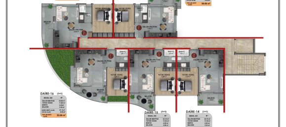 Appartement 1+1 à Kestel, Turkey No. 13122 17