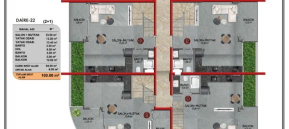 Appartement 1+1 à Kestel, Turkey No. 13122 13