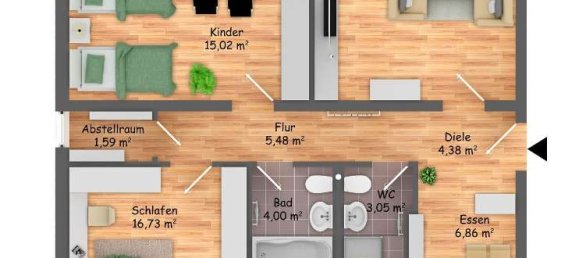 Apartamento de 3 divisões em Reutlingen, Germany N.º 236028 24