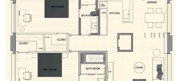 2 dormitorios apartamento en alquiler en District 1, Ho Chi Minh, Vietnam № 13743 14