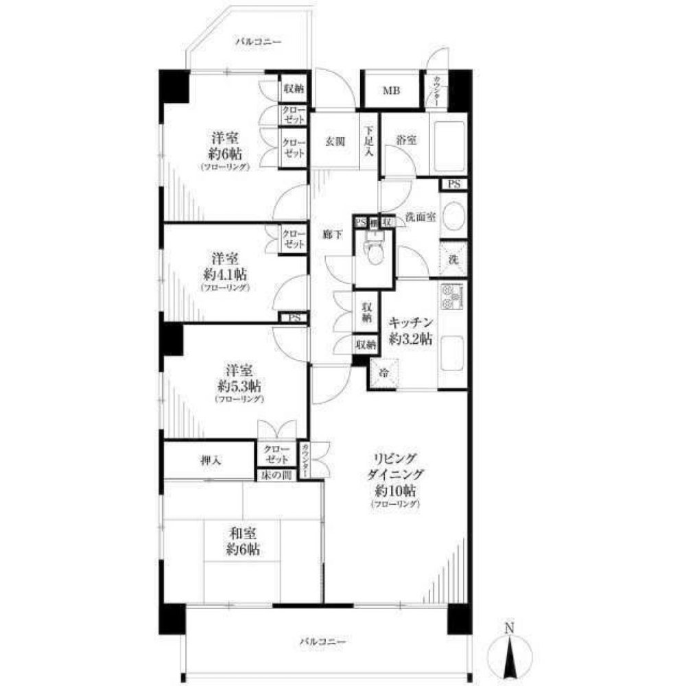 Apartamento de 4 dormitorios en Saitama, Japan No. 3236