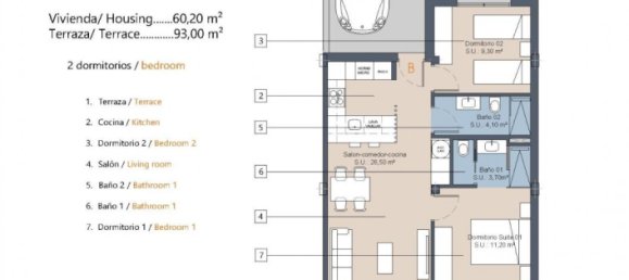 2 bedrooms Apartment in Murcia, Spain No. 13755 19