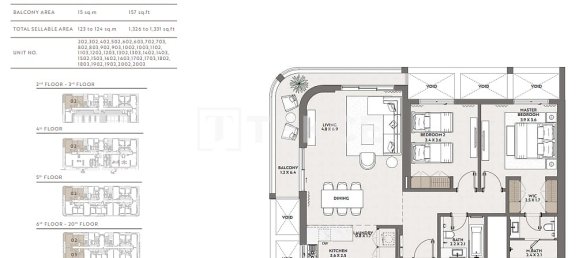 2 Schlafzimmer Wohnung in Jumeirah Village Circle, UAE, Nr. 191609 3