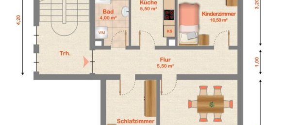 Квартира с 2 спальнями в Нюрнберг, Германия № 267287 5