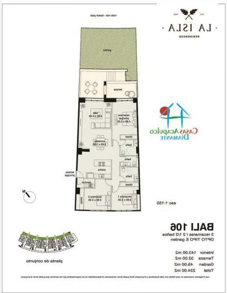 3 bedrooms Apartment in Guerrero, Mexico No. 169325