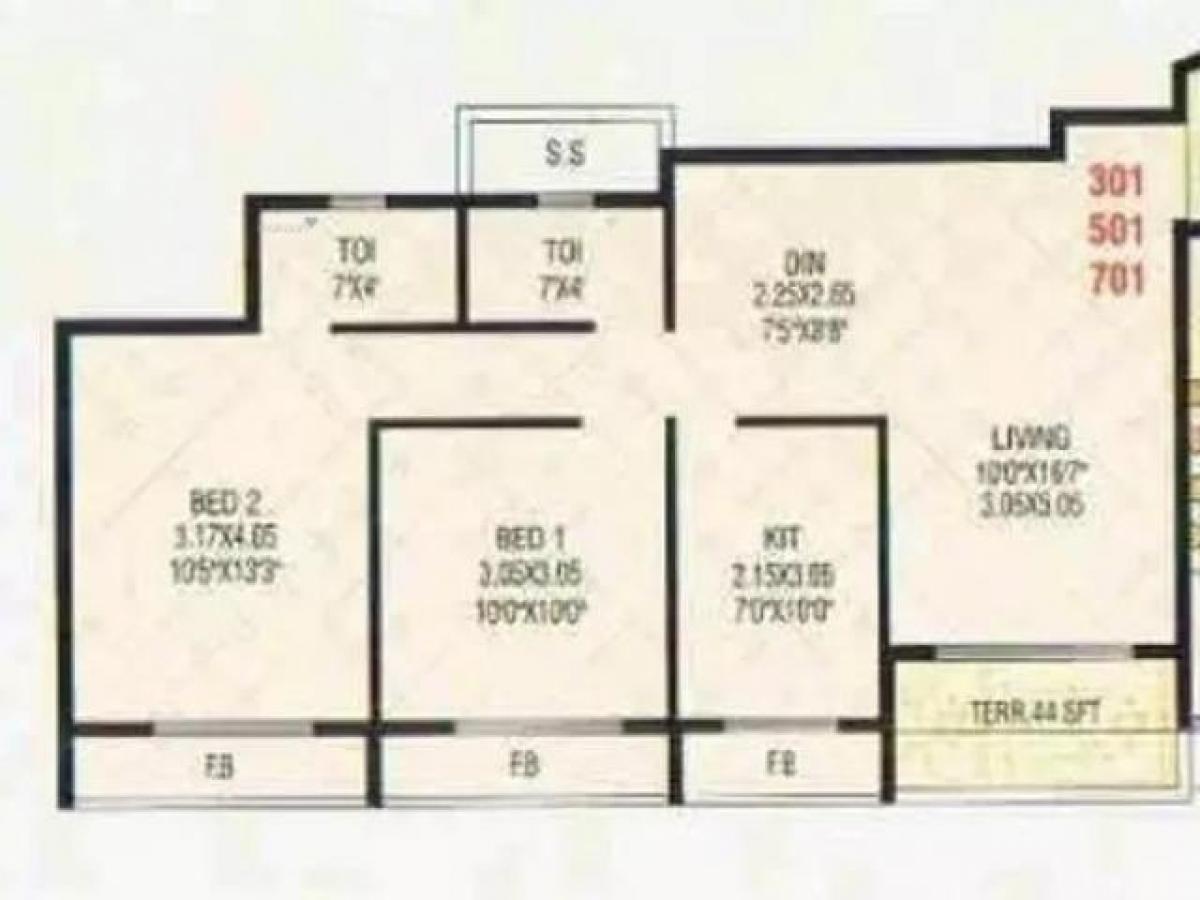 2 chambres Maison à Mumbai, India No. 9537