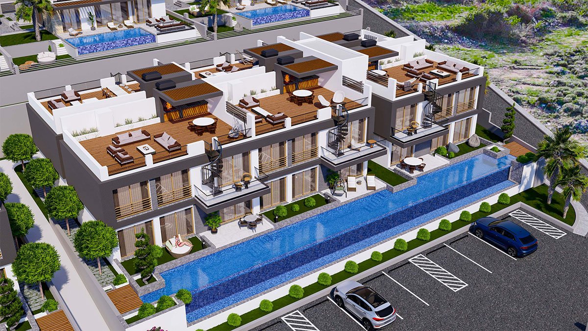 2 bedrooms Penthouse in Lapta, Northern Cyprus No. 14622