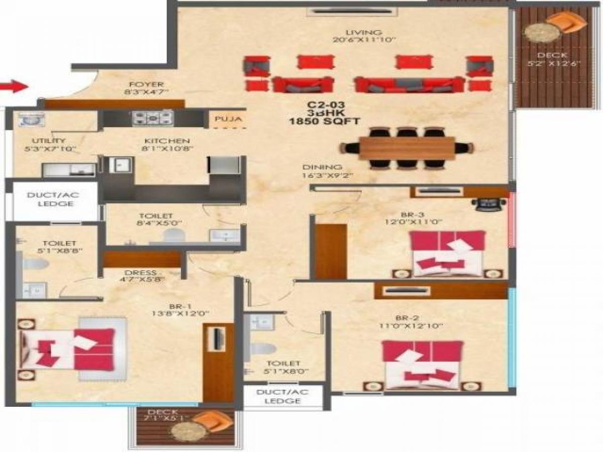 3 Schlafzimmer Haus in Bangalore, India, Nr. 43140