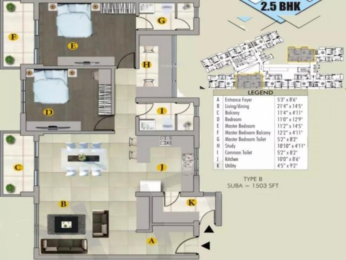 2 غرف نوم منزل في Bangalore, India رقم 44724